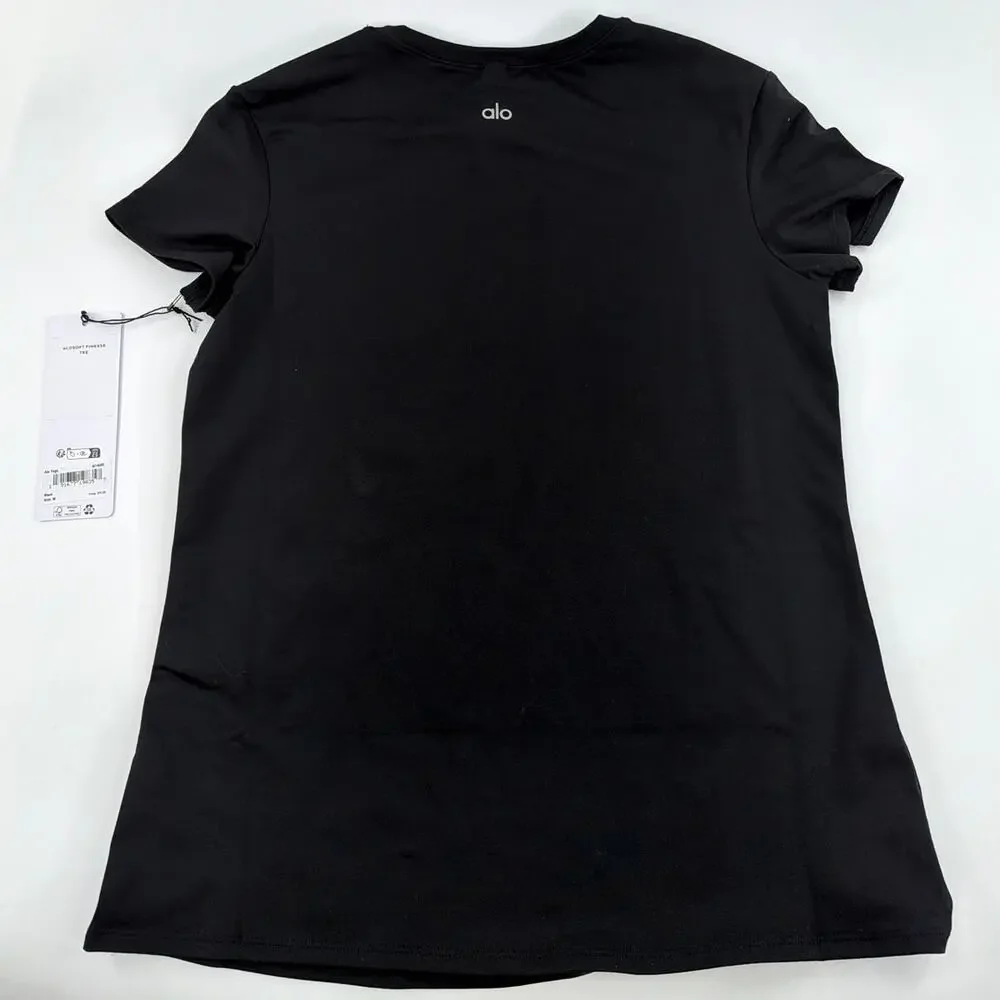 Alo Yoga Black Alosoft Finesse Tee Size M